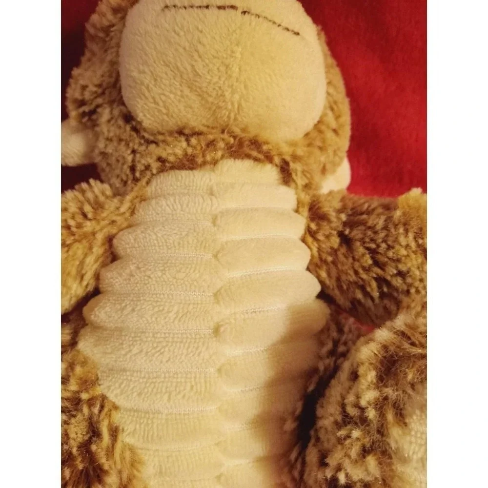 Plush Kellytoy RETIRED Valentine Plush Stuffed Monkey Embroidered Heart on Foot